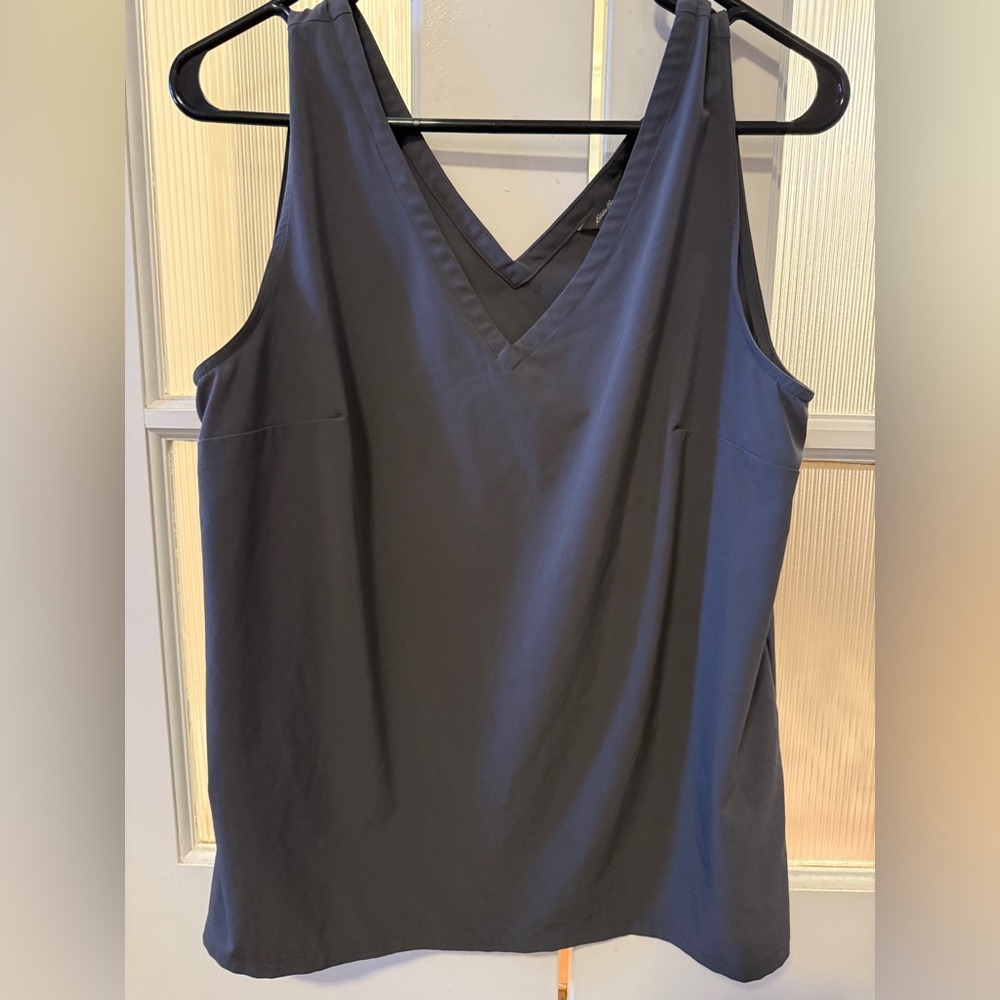 Eddie Bauer Charcoal V-Neck Tank Top
